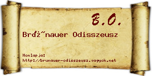 Brünauer Odisszeusz névjegykártya